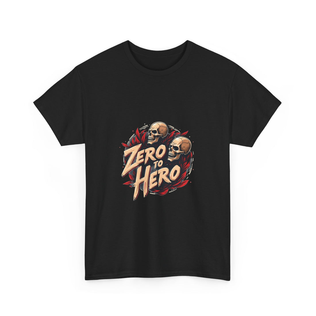 'Zero to Hero' Skull Graphic T-Shirt