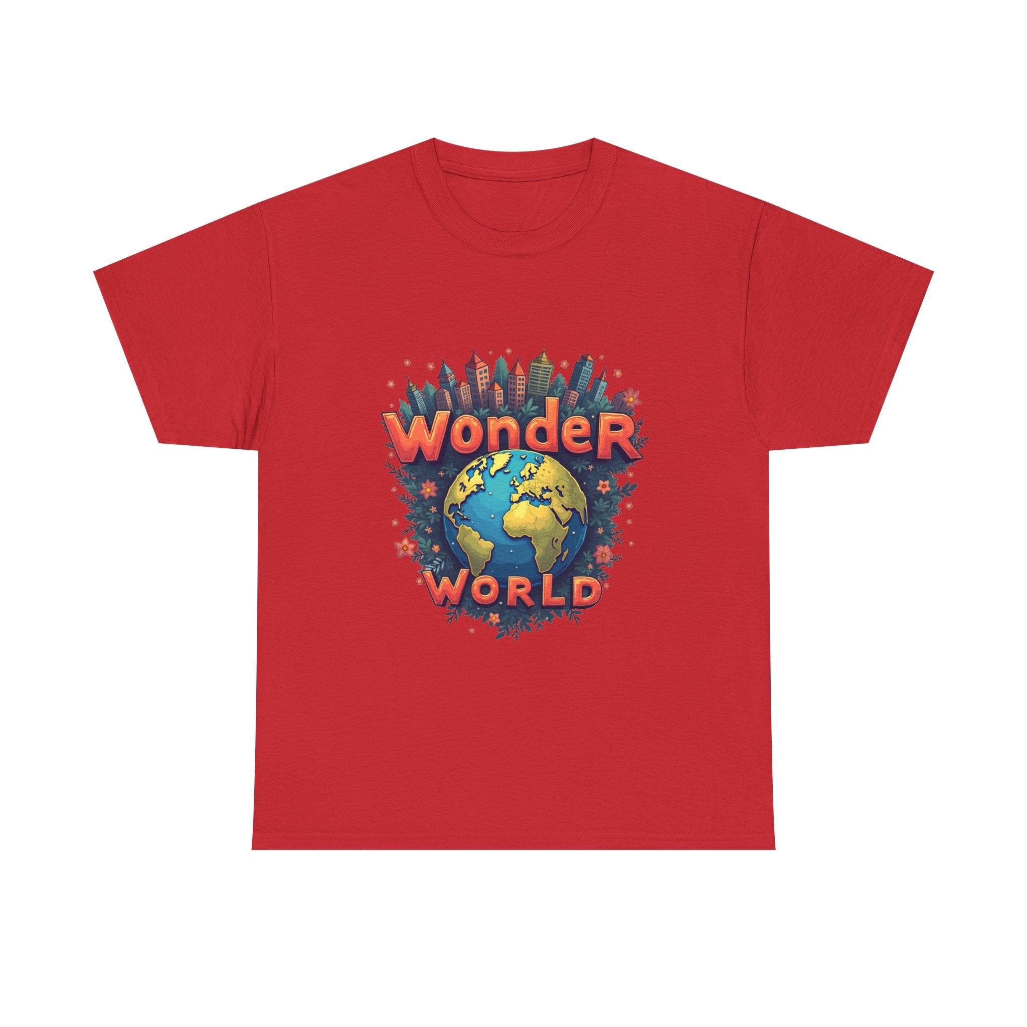 Wonder World Retro Earth Graphic T-Shirt for Travel Lovers