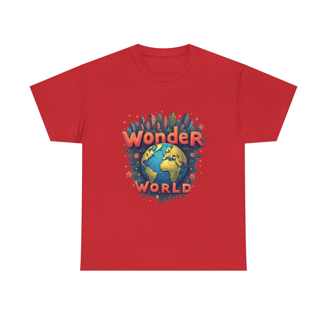 Wonder World Retro Earth Graphic T-Shirt for Travel Lovers
