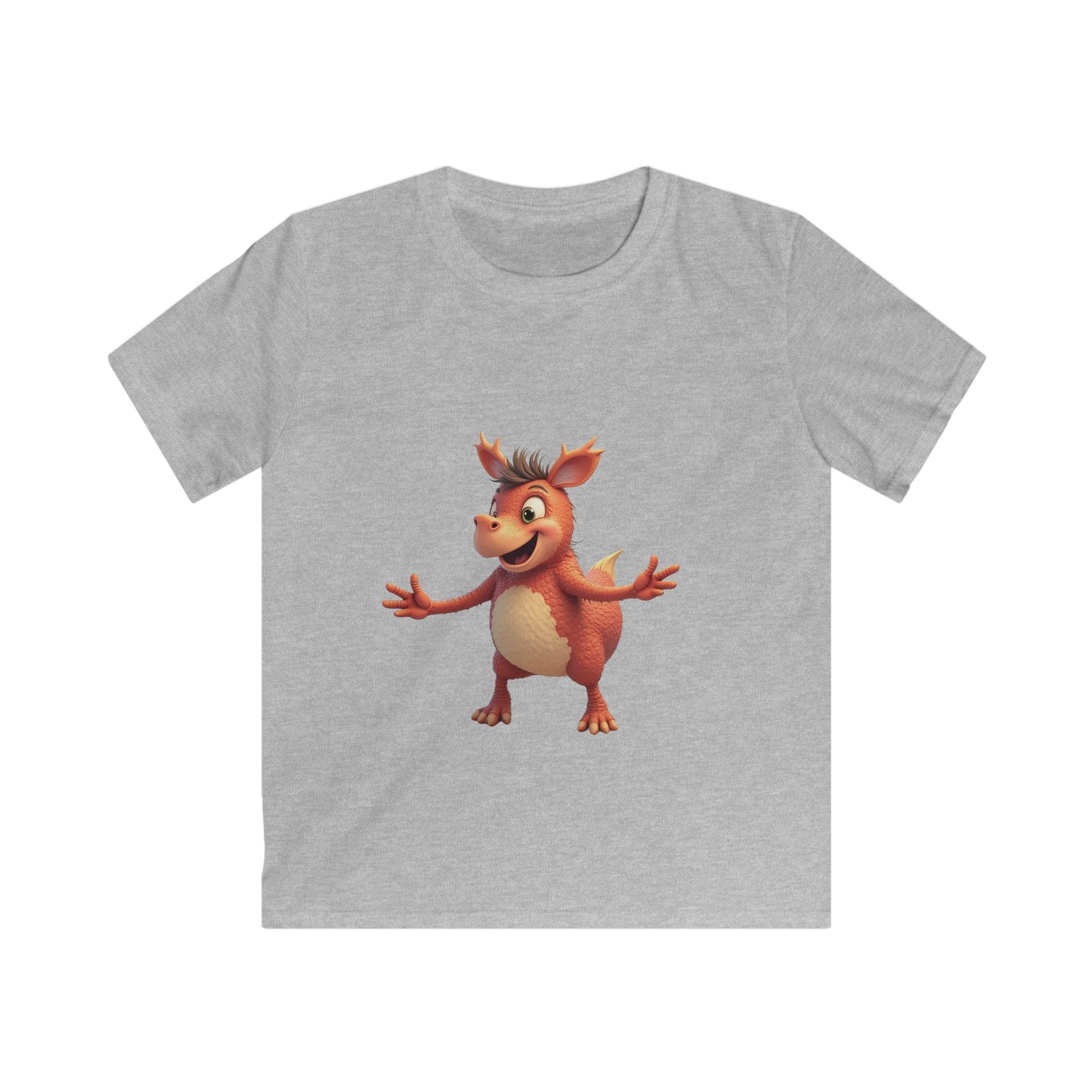 Playful Orange Fantasy Monster Kids Graphic T-Shirt