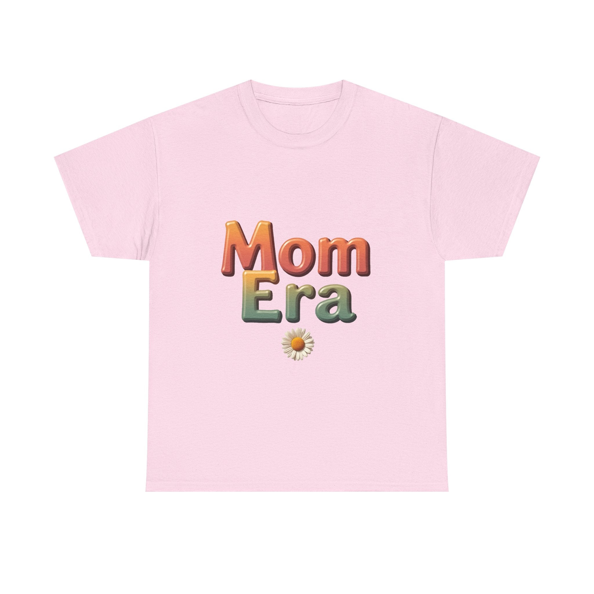 'Mom Era' Retro Gradient Mom T-Shirt with Daisy