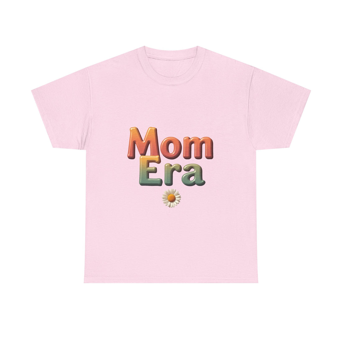 'Mom Era' Retro Gradient Mom T-Shirt with Daisy