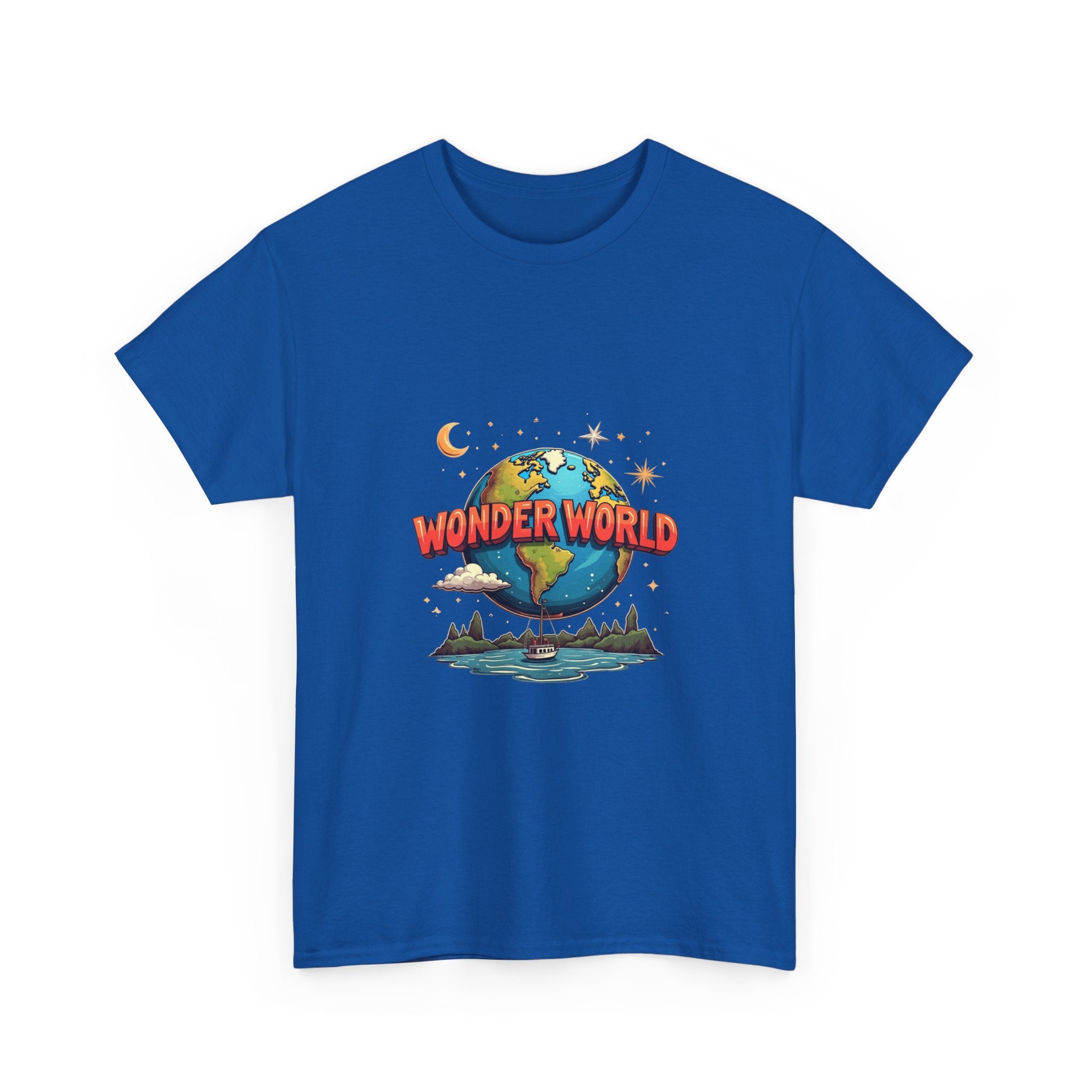 Wonder World Retro Graphic Earth & Nature Adventure T-Shirt