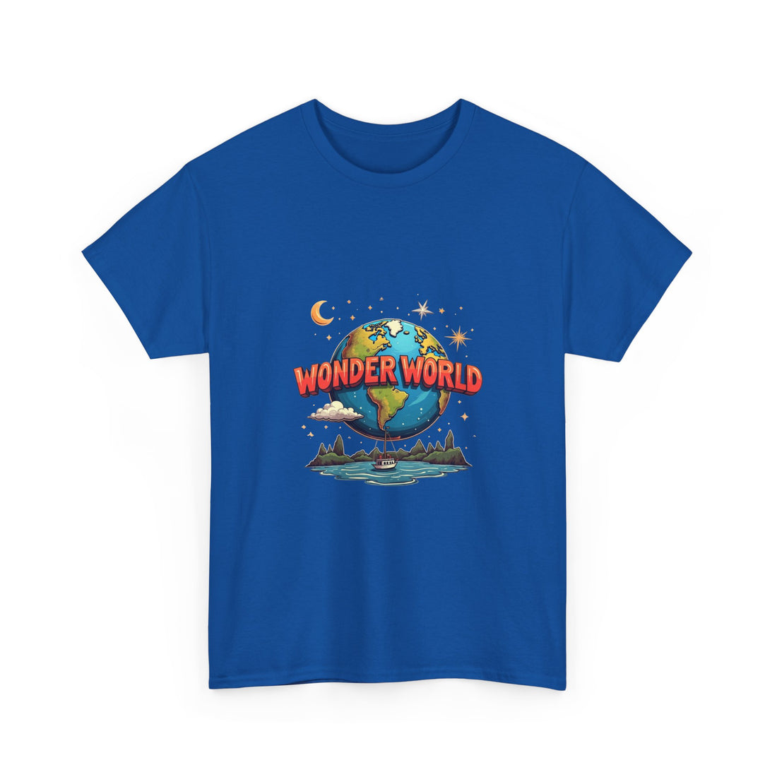 Wonder World Retro Graphic Earth & Nature Adventure T-Shirt