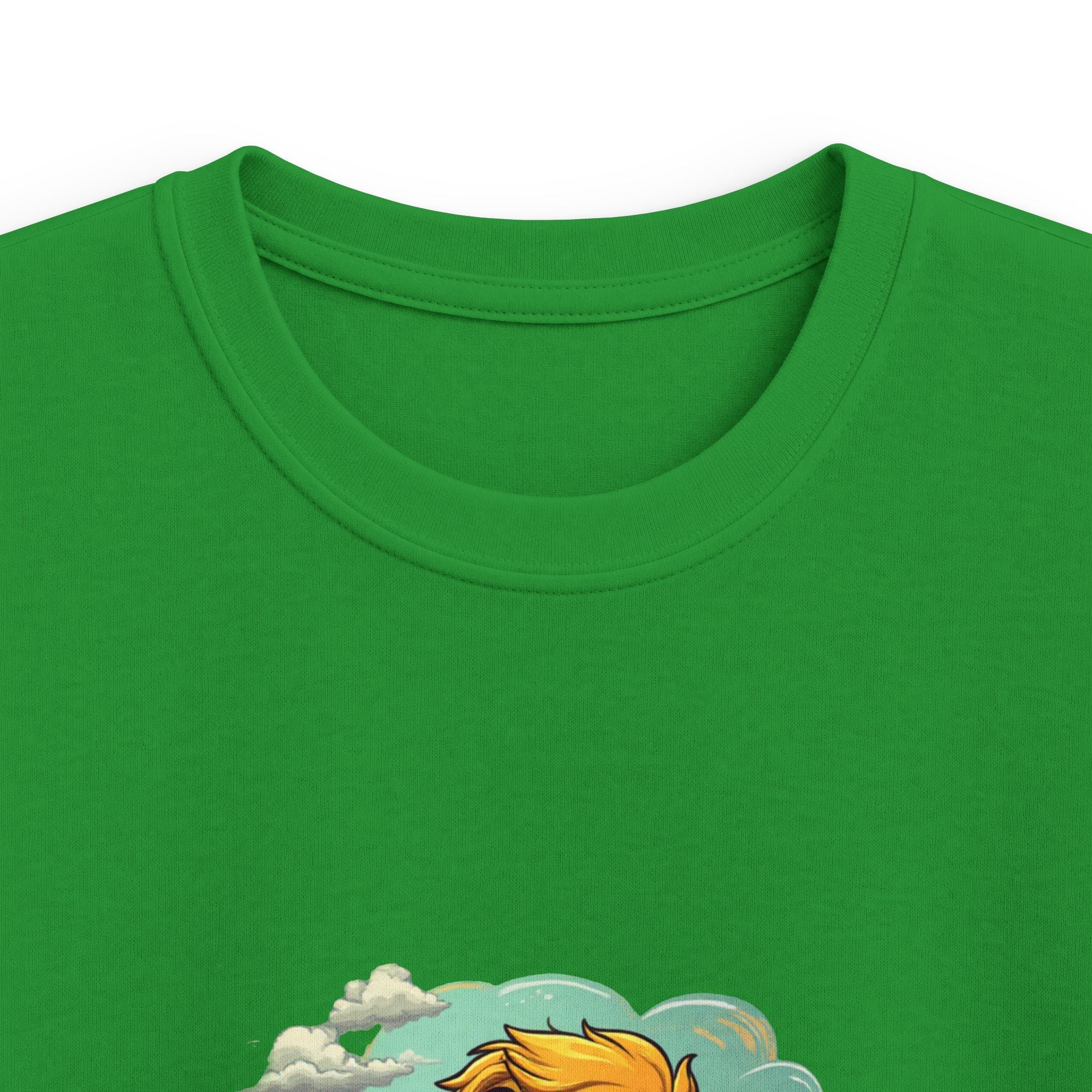 Happy Kid with Snacks Cartoon Graphic Shirt