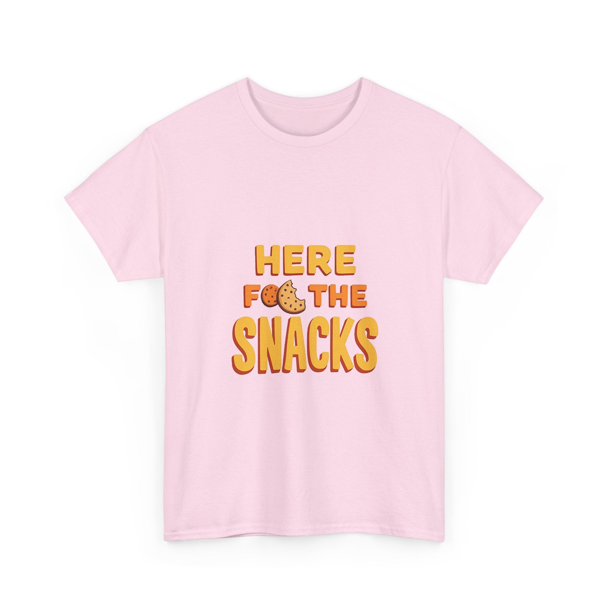 "Here for the Snacks" Funny Graphic T-Shirt