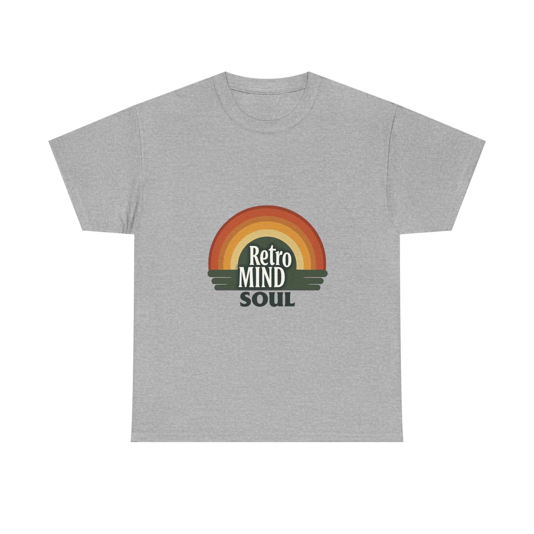 'Retro Mind Soul'  - Vintage Rainbow Graphic T-Shirt