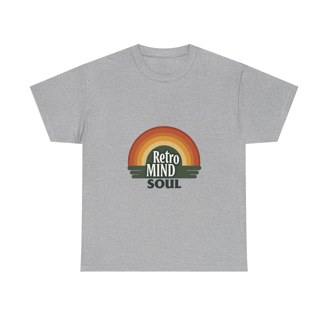 'Retro Mind Soul'  - Vintage Rainbow Graphic T-Shirt
