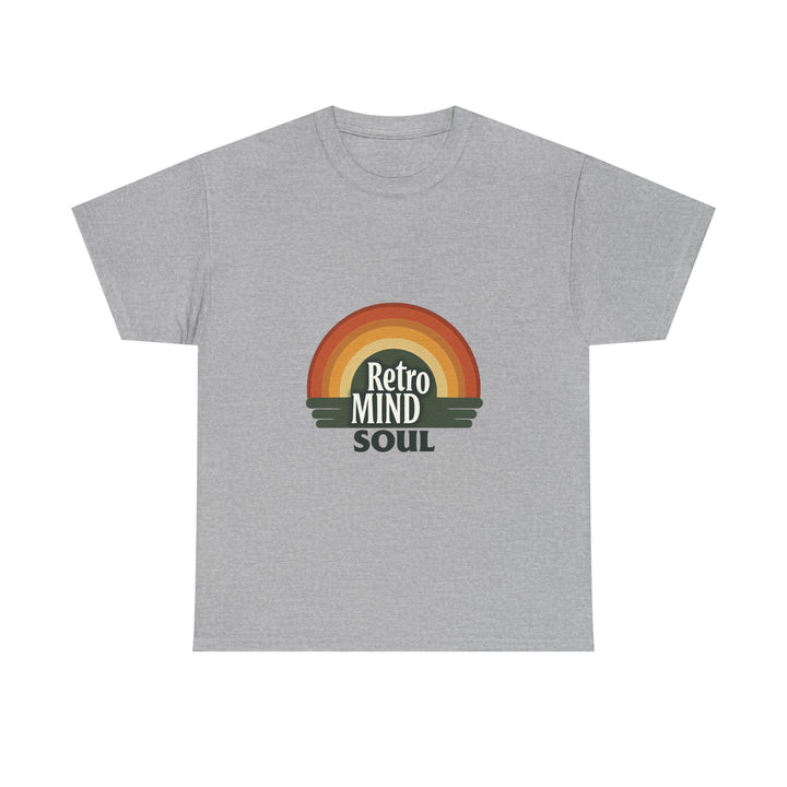 'Retro Mind Soul'  - Vintage Rainbow Graphic T-Shirt