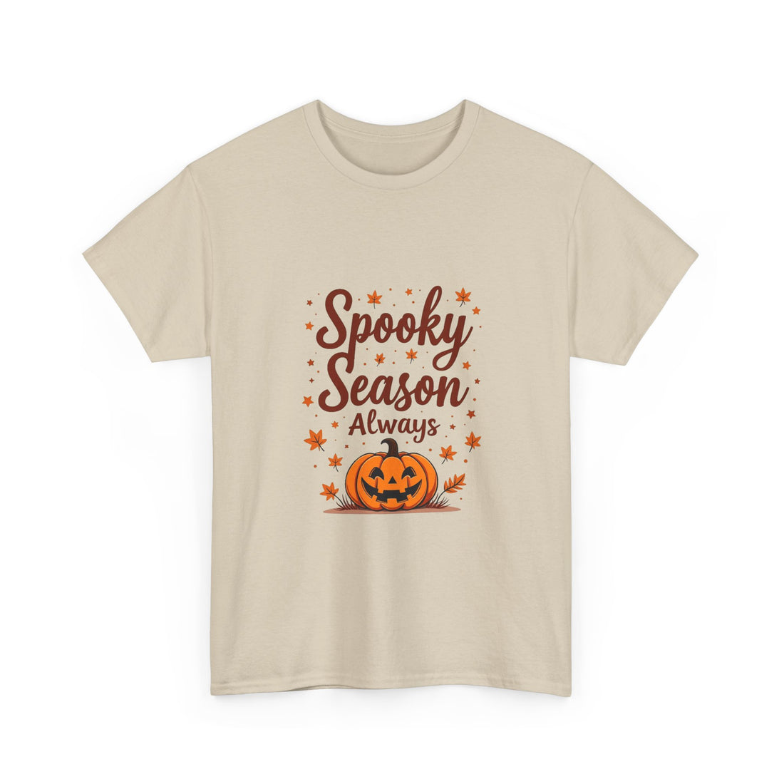 'Spooky Season Always' Halloween Pumpkin Graphic T-Shirt