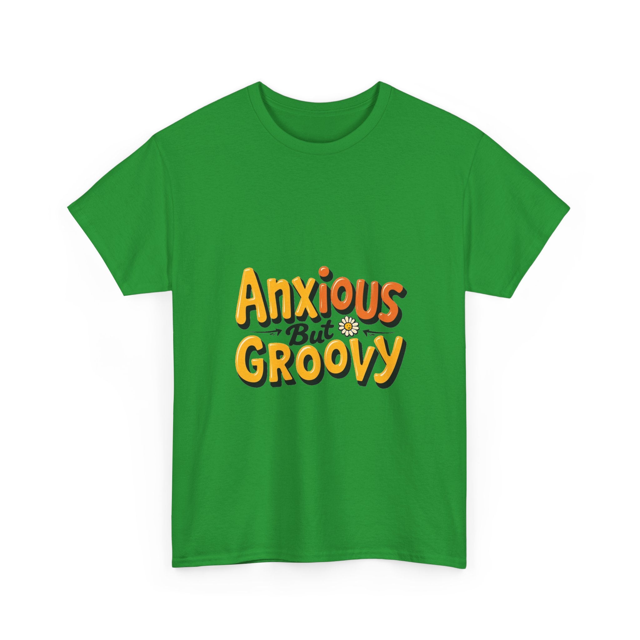 'Anxious But Groovy' Retro 70s Typography T-Shirt