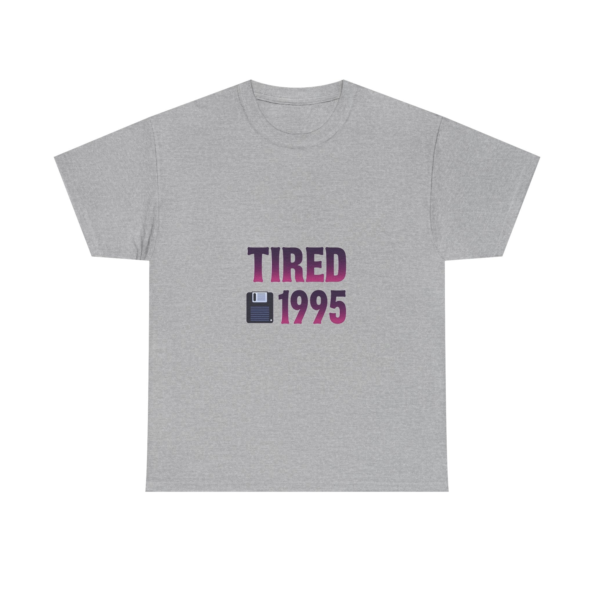 'Tired 1995' Retro Vintage Floppy Disk Graphic T-Shirt