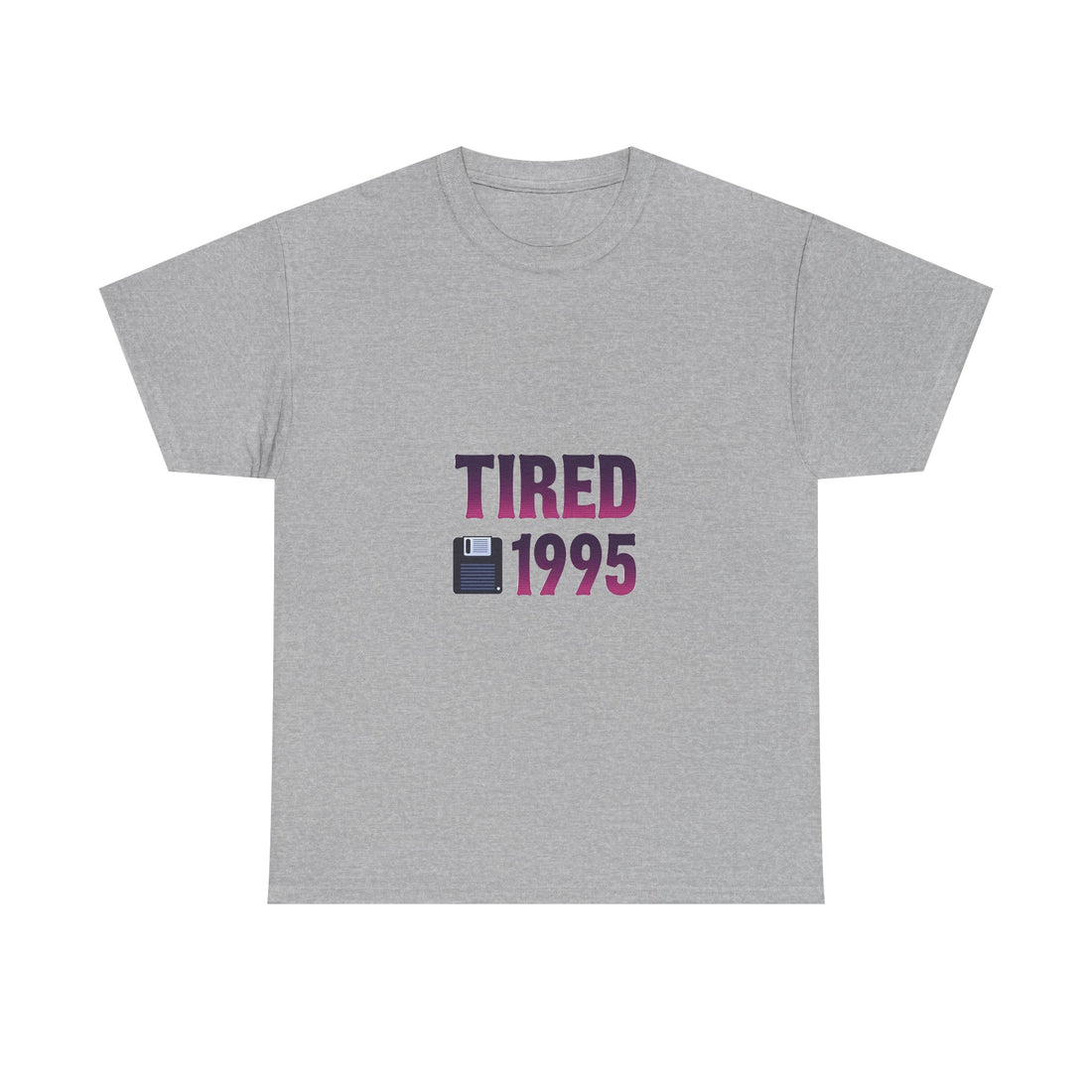 'Tired 1995' Retro Vintage Floppy Disk Graphic T-Shirt
