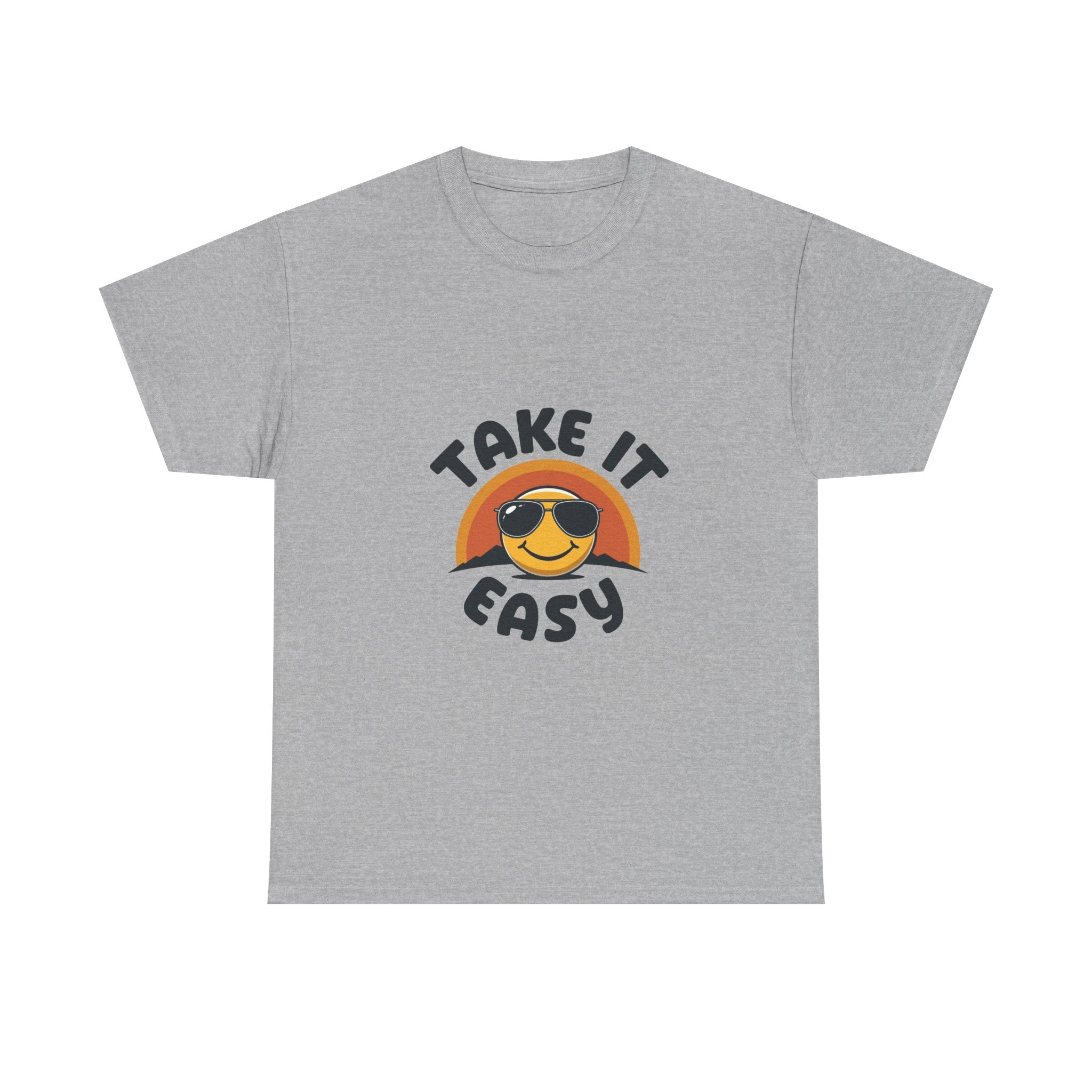'Take It Easy'  Retro Smiley Sunglasses Graphic T-Shirt
