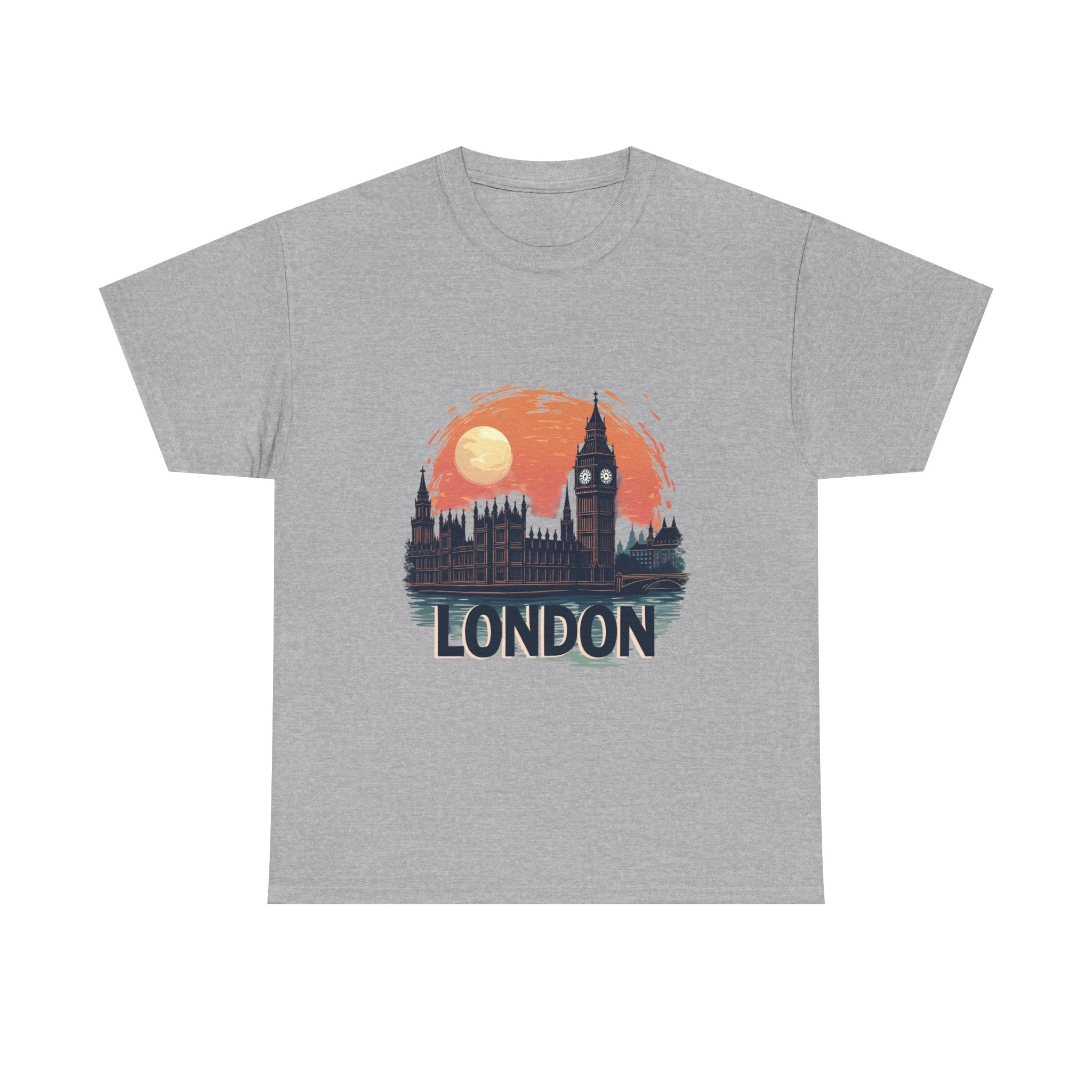 London Sunset Vintage Big Ben Skyline T-Shirt