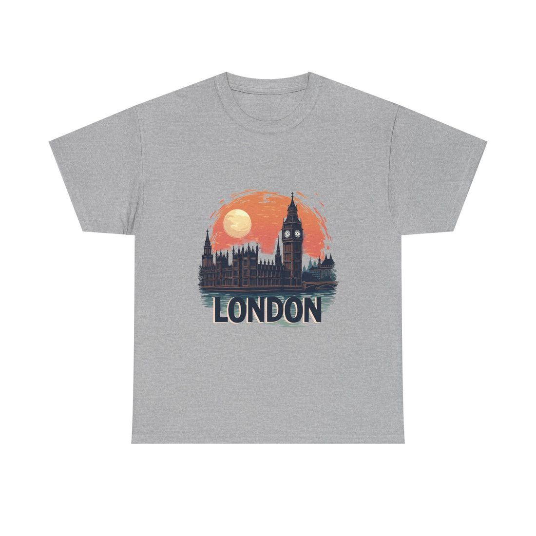 London Sunset Vintage Big Ben Skyline T-Shirt