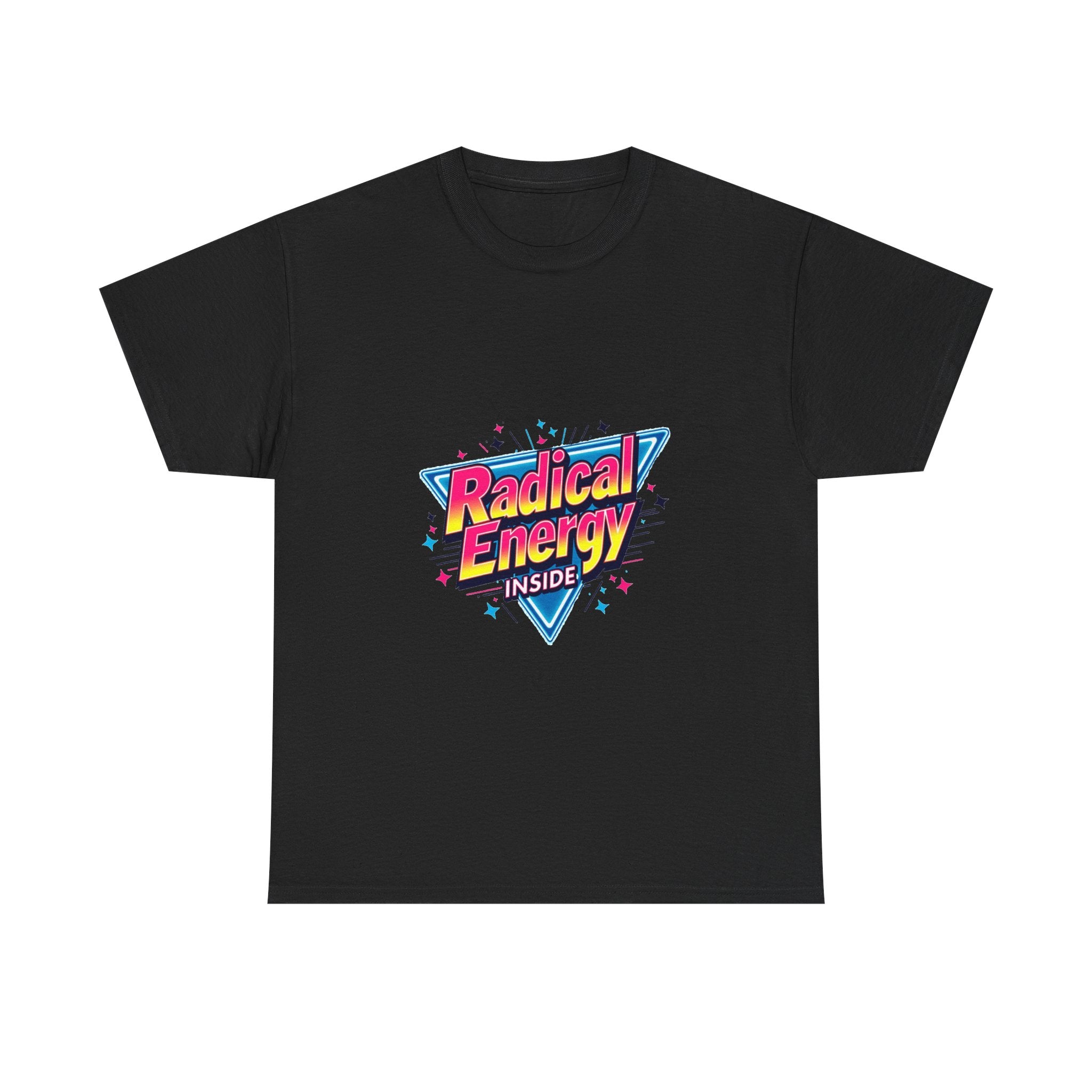 Retro 80s Neon 'Radical Energy Inside' Graphic T-Shirt