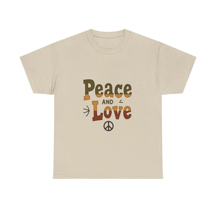 'Peace and Love' Retro T‑Shirt