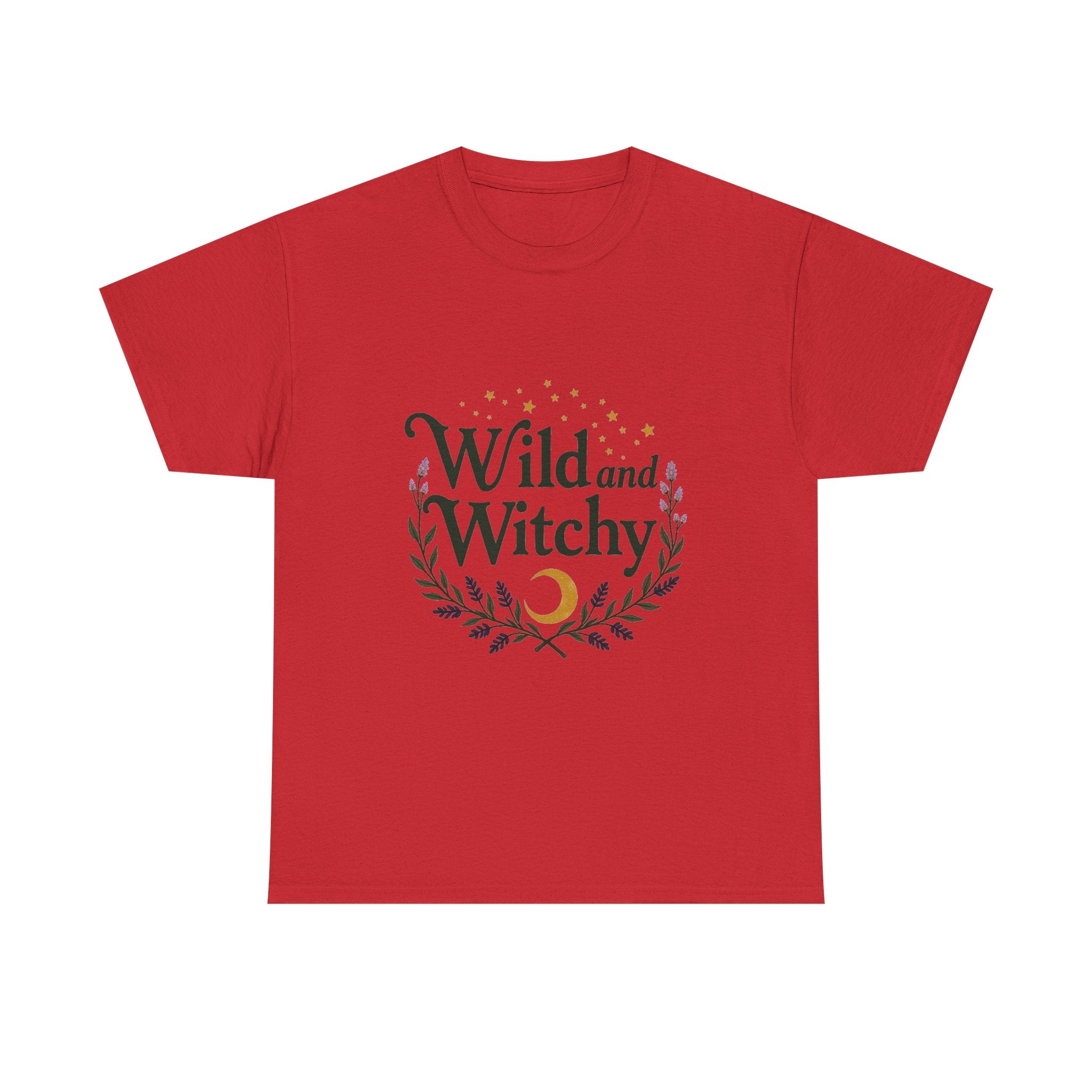 'Wild and Witchy' Moon & Laurel Witchcraft Graphic T‑Shirt