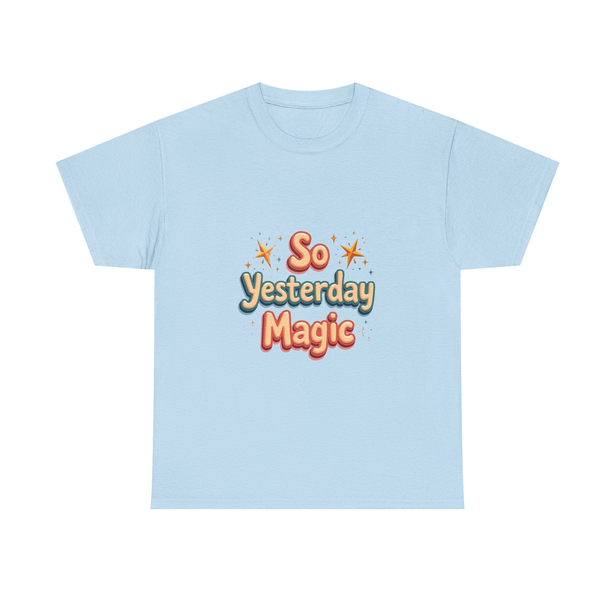 'So Yesterday Magic' Retro Sparkle Vintage Script T-Shirt