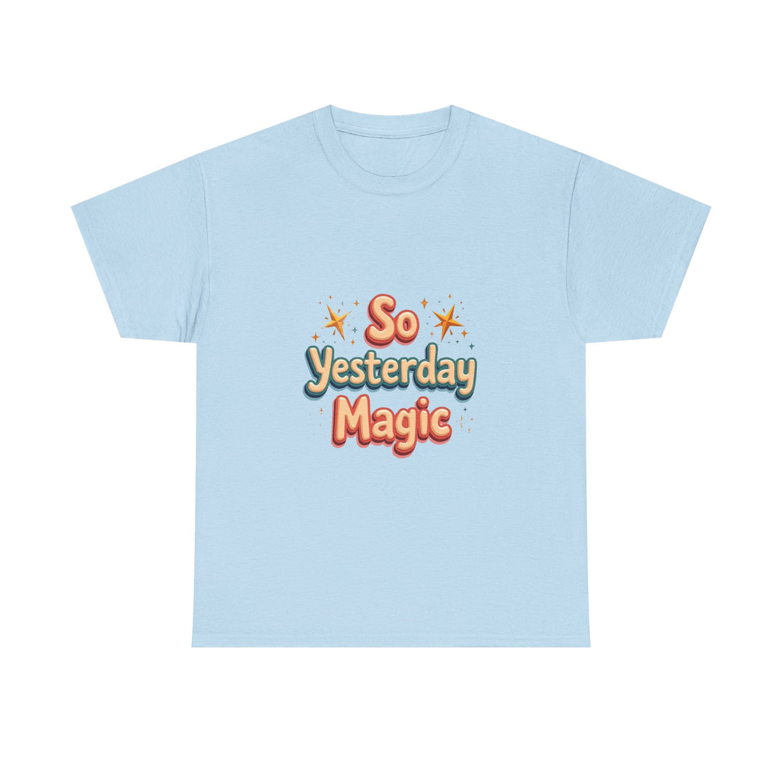 'So Yesterday Magic' Retro Sparkle Vintage Script T-Shirt