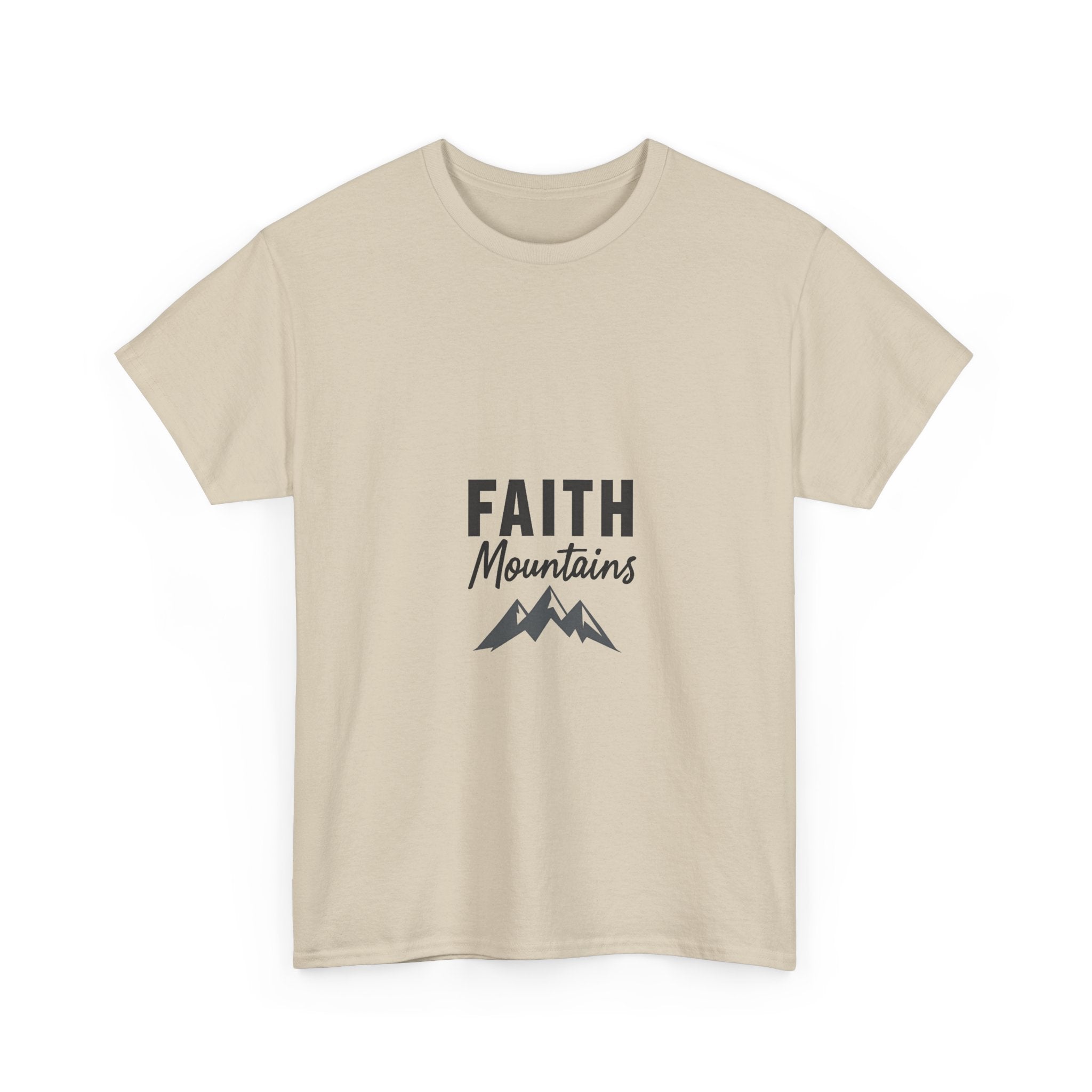 'Faith Mountains' Inspirational Christian Mountain Graphic T-Shirt