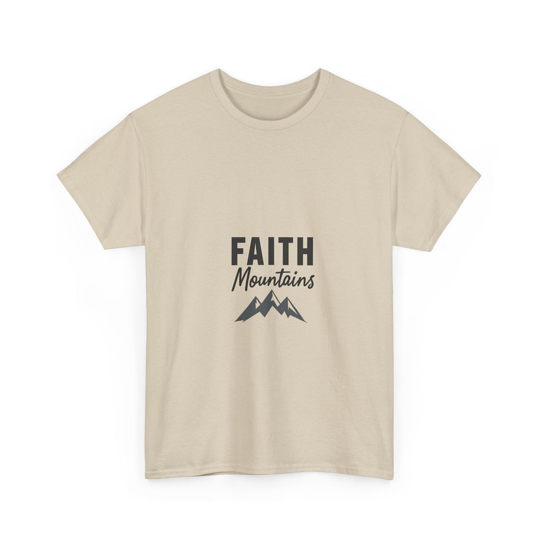 'Faith Mountains' Inspirational Christian Mountain Graphic T-Shirt
