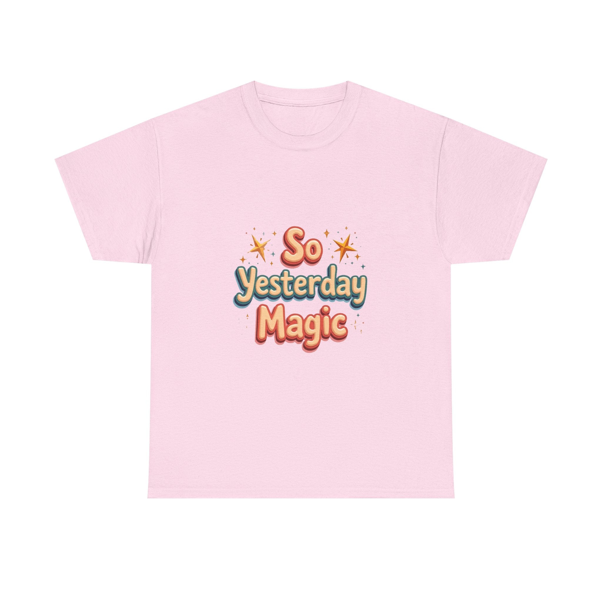 'So Yesterday Magic' Retro Sparkle Vintage Script T-Shirt