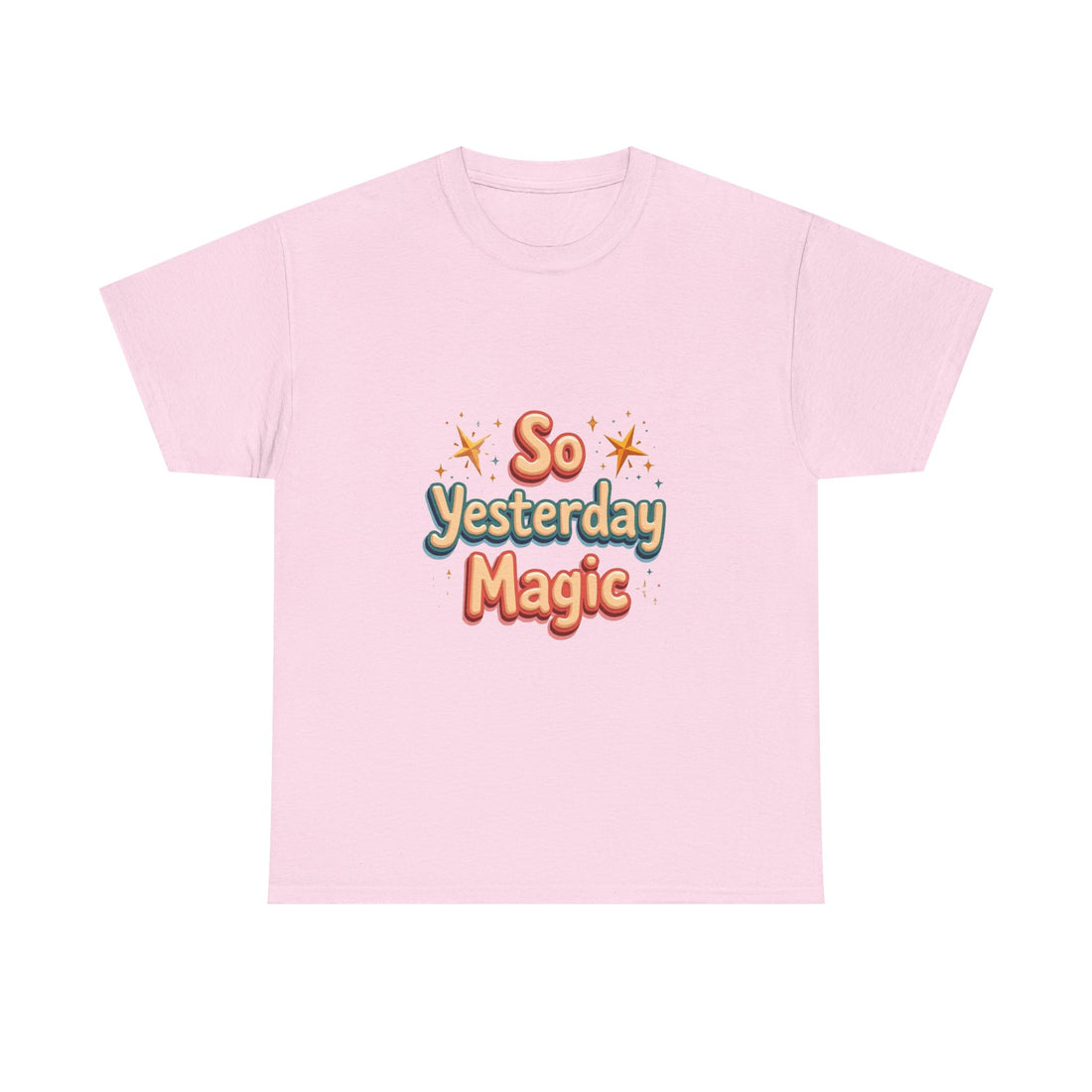 'So Yesterday Magic' Retro Sparkle Vintage Script T-Shirt