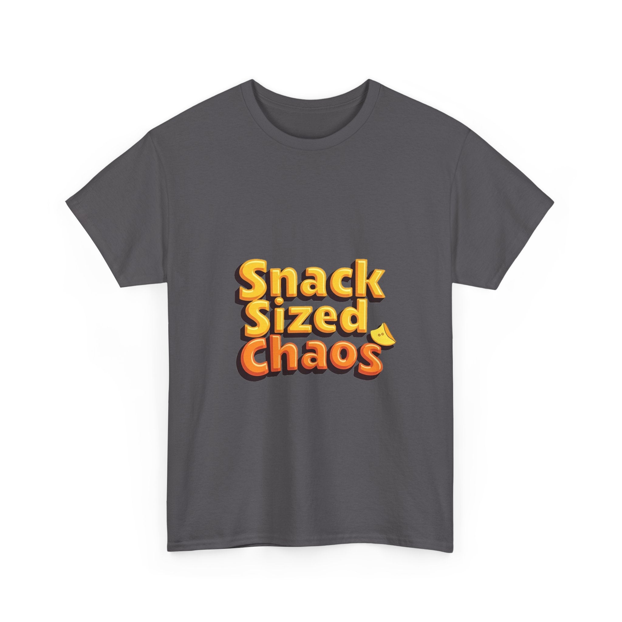 'Snack Sized Chaos' Funny Retro Snack Graphic T-Shirt