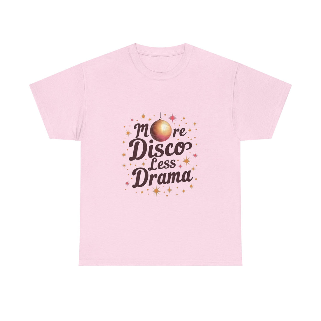 "More Disco Less Drama" Retro Disco Ball T-Shirt