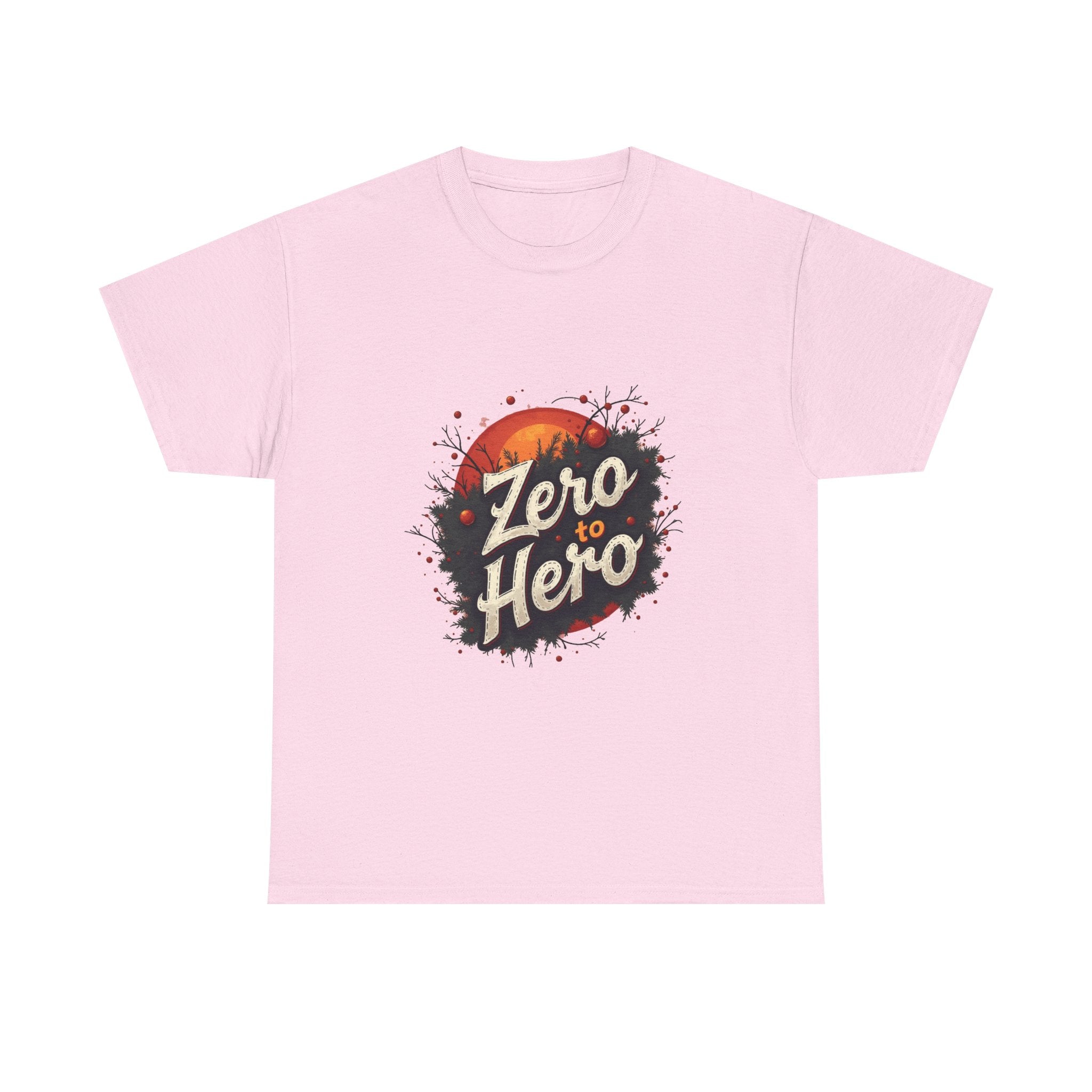 'Zero to Hero' Graphic Retro Sunset Inspirational T-Shirt