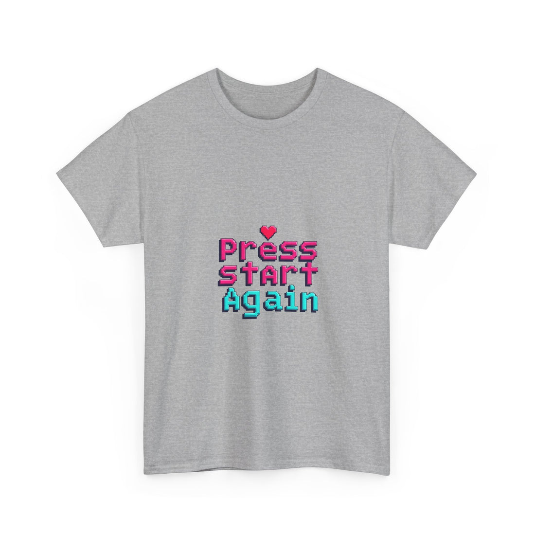 'Press Start Again' Retro Pixel Gaming T-Shirt