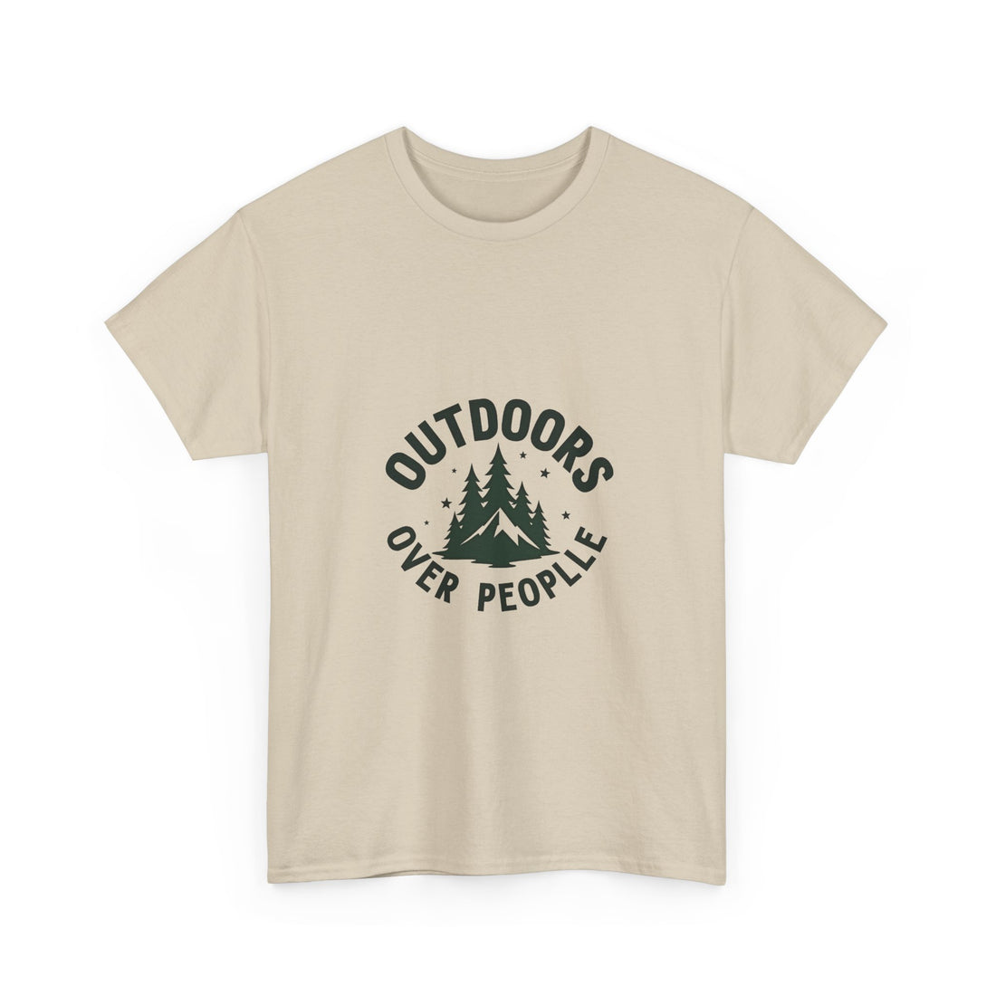 'Outdoors Over People' Nature Graphic T-Shirt