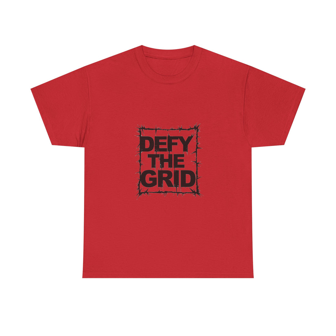 Defy The Grid Edgy Barbed Wire Graphic T-Shirt