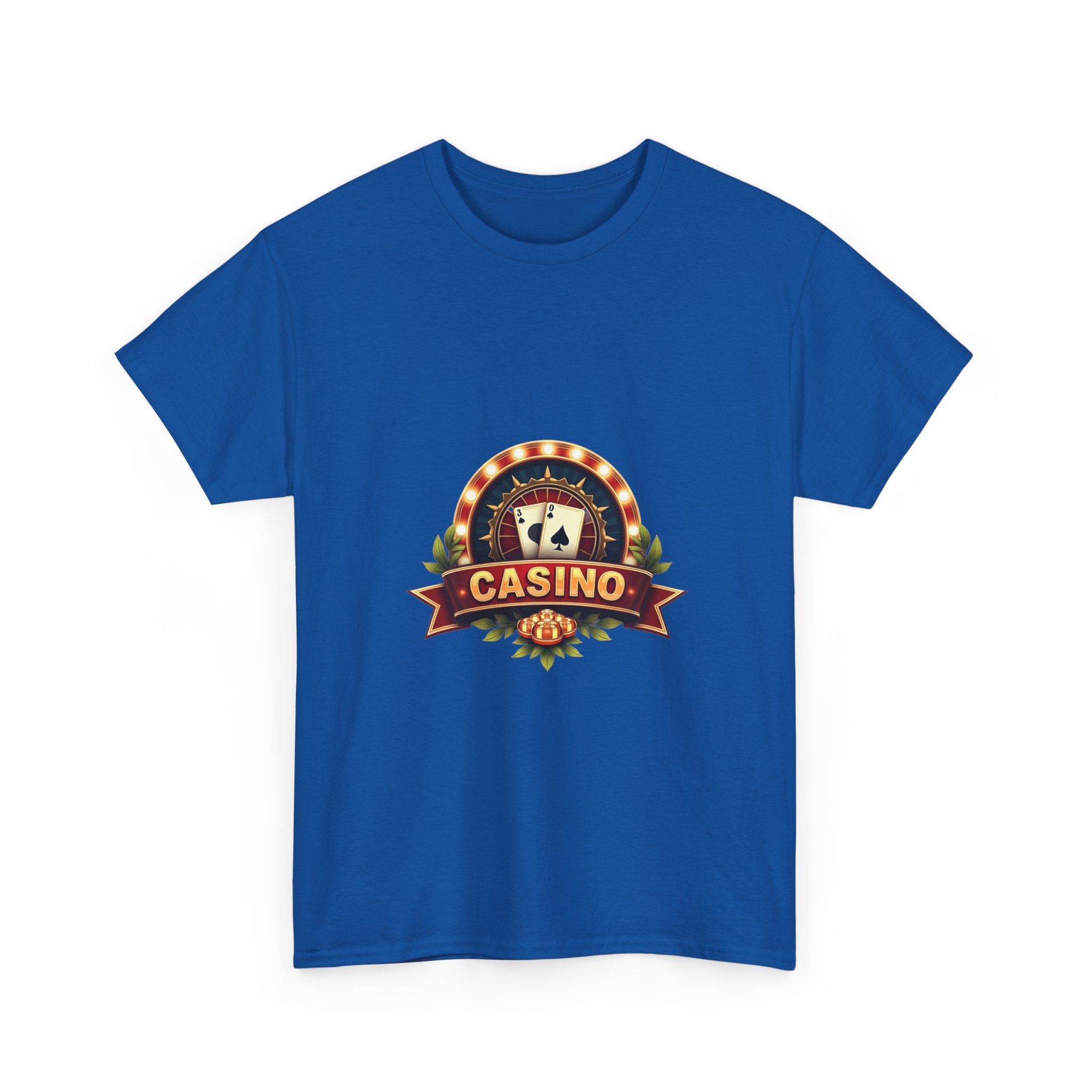 'Casino Retro Logo' Vintage Poker Chips & Cards T‑Shirt