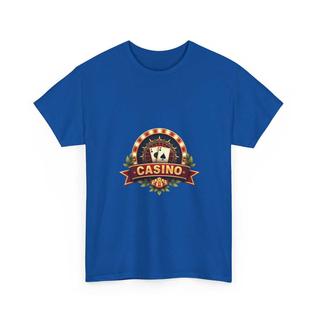 'Casino Retro Logo' Vintage Poker Chips & Cards T‑Shirt