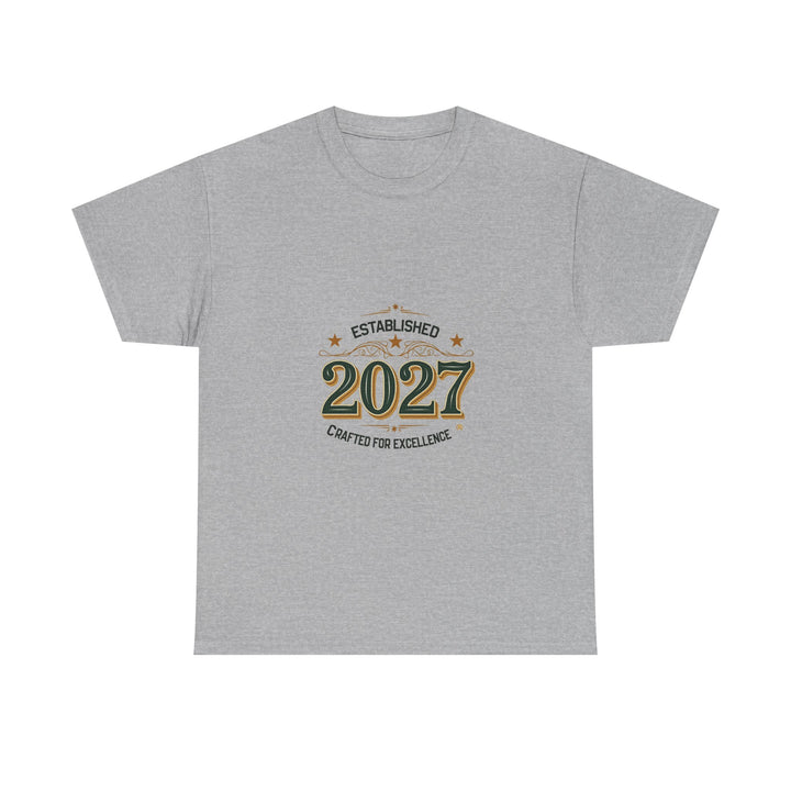 Established 2027 T-Shirt — Vintage 'Crafted for Excellence' Anniversary T-Shirt
