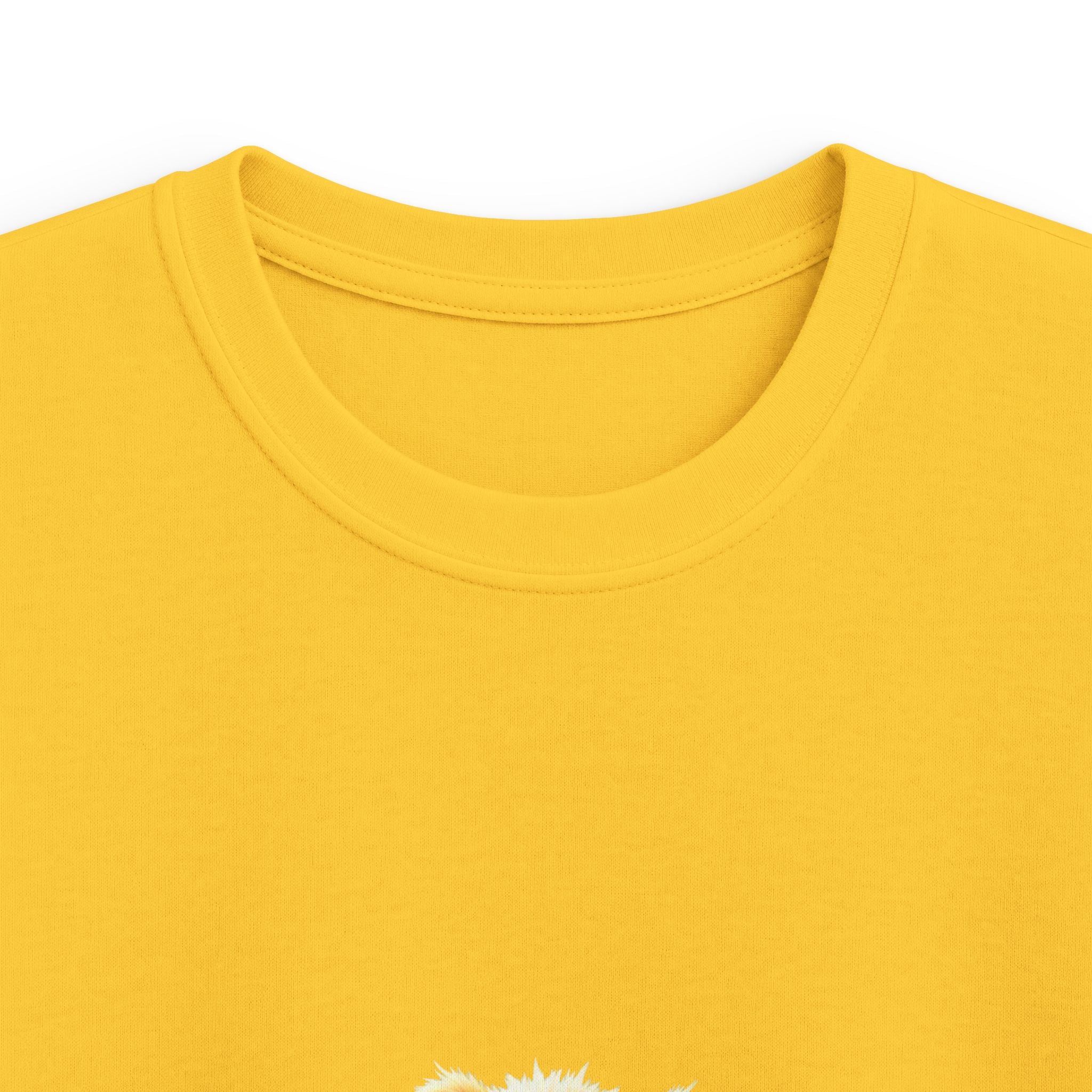 Happy Jumping Fluffy Creature Cute Cartoon T‑Shirt