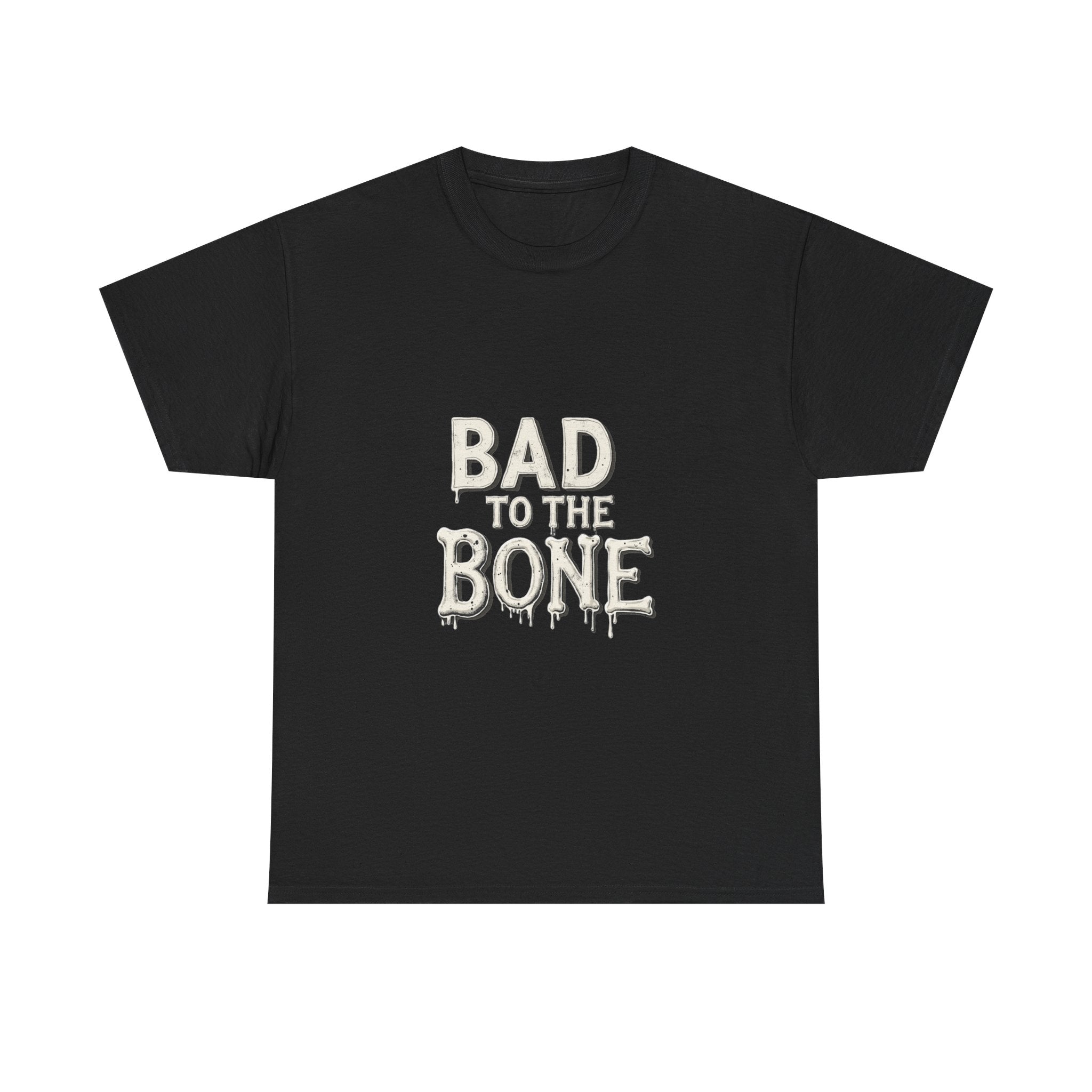 'Bad to the Bone' Halloween Skeleton Graphic T-Shirt