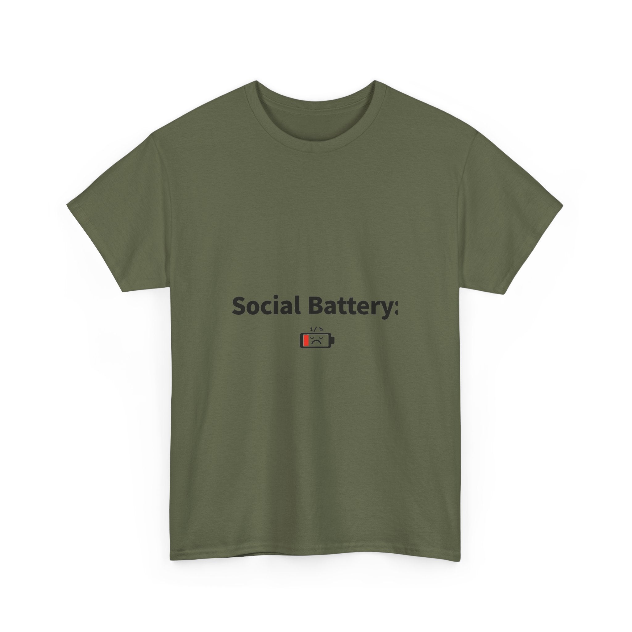 Social Battery Low  Funny Introvert T‑Shirt