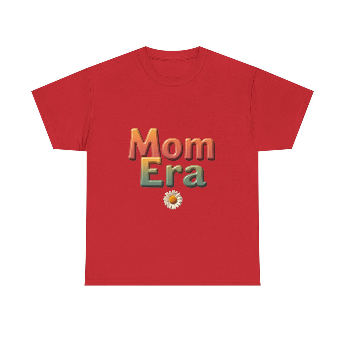 'Mom Era' Retro Gradient Mom T-Shirt with Daisy