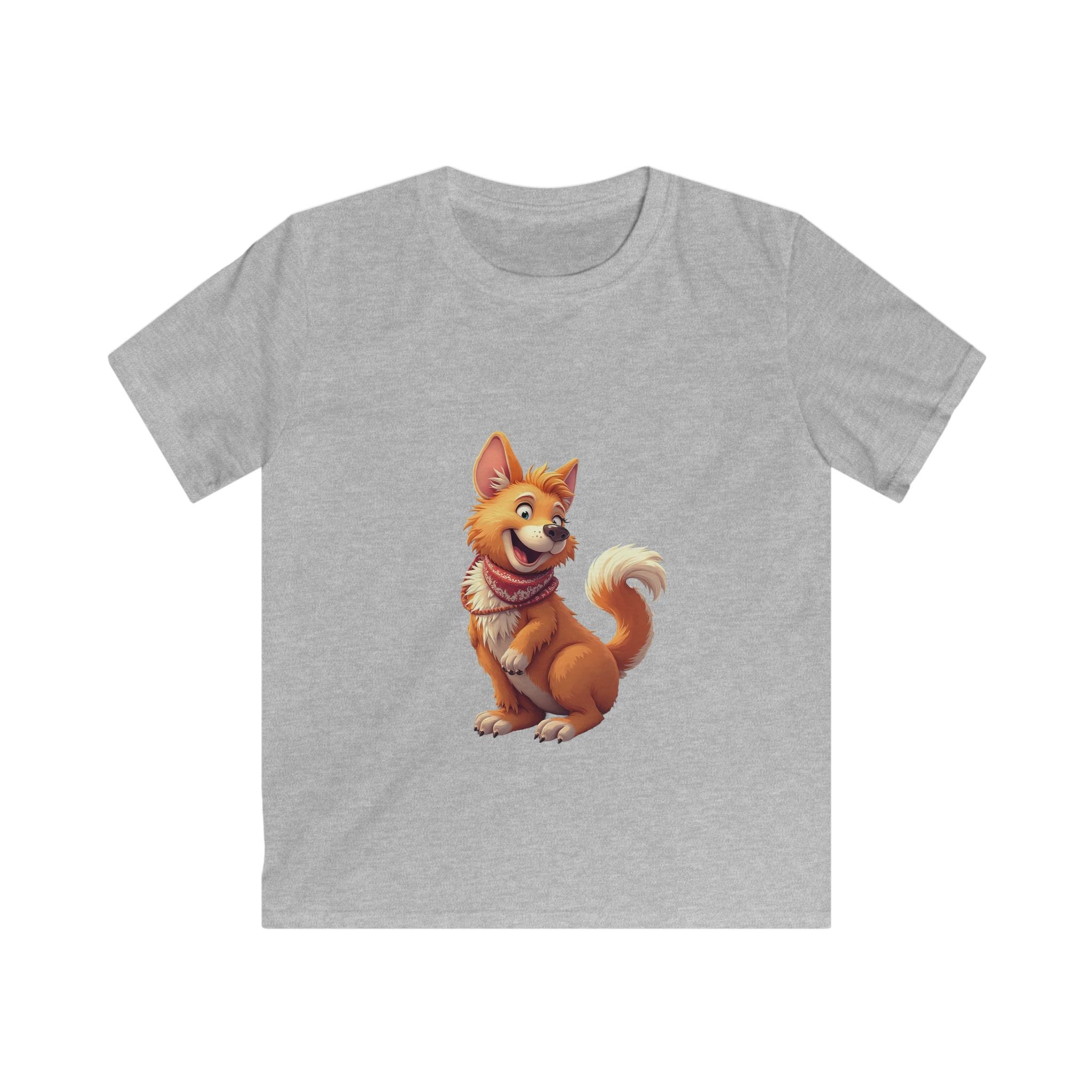 Cute Smiling Shiba Inu Dog Cartoon Kids Graphic T-Shirt