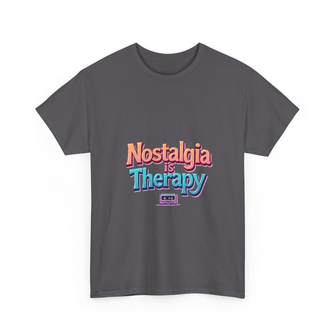 'Nostalgia Is Therapy' Retro 80s/90s Vintage Vibes T-Shirt