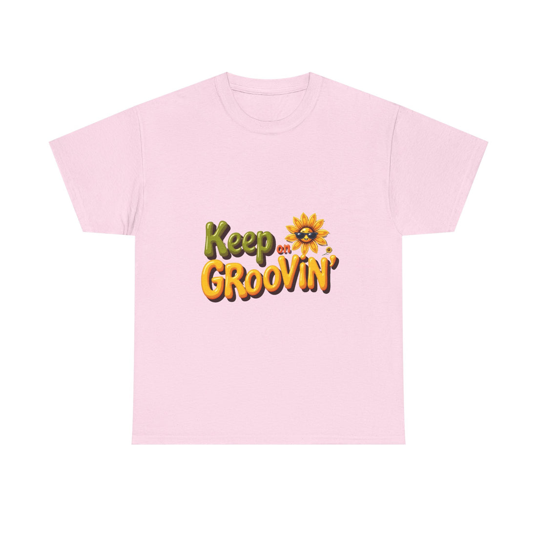 'Keep on Groovin' Retro Sunflower Graphic T-Shirt