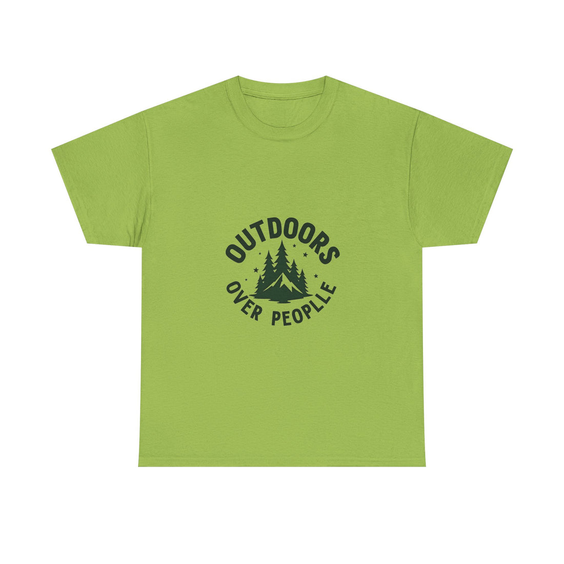 'Outdoors Over People' Nature Graphic T-Shirt