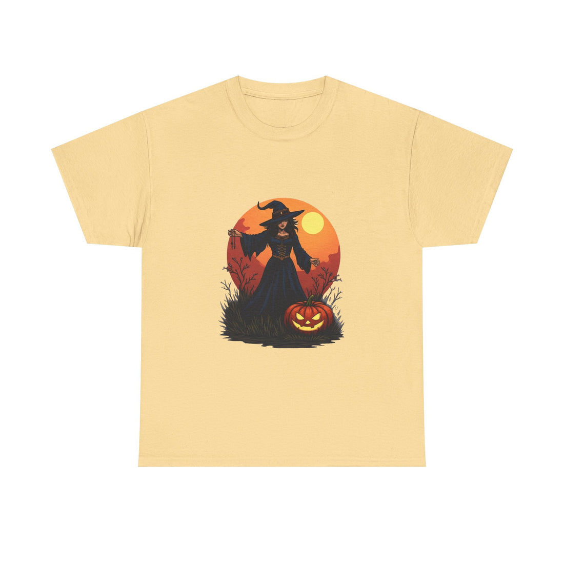 Witch & Jack-O'-Lantern Halloween T-Shirt