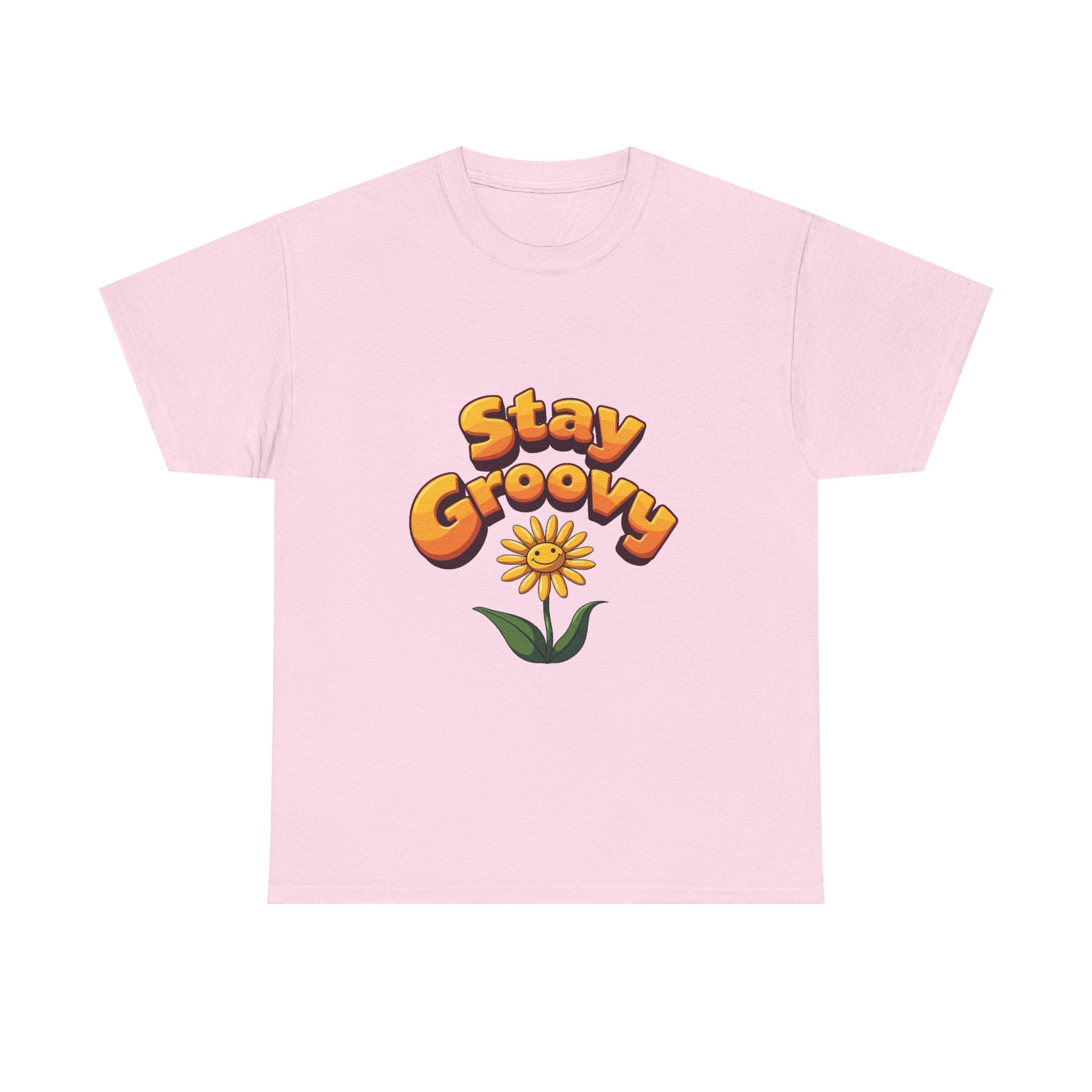 'Stay Groovy' Retro Flower Graphic T-Shirt