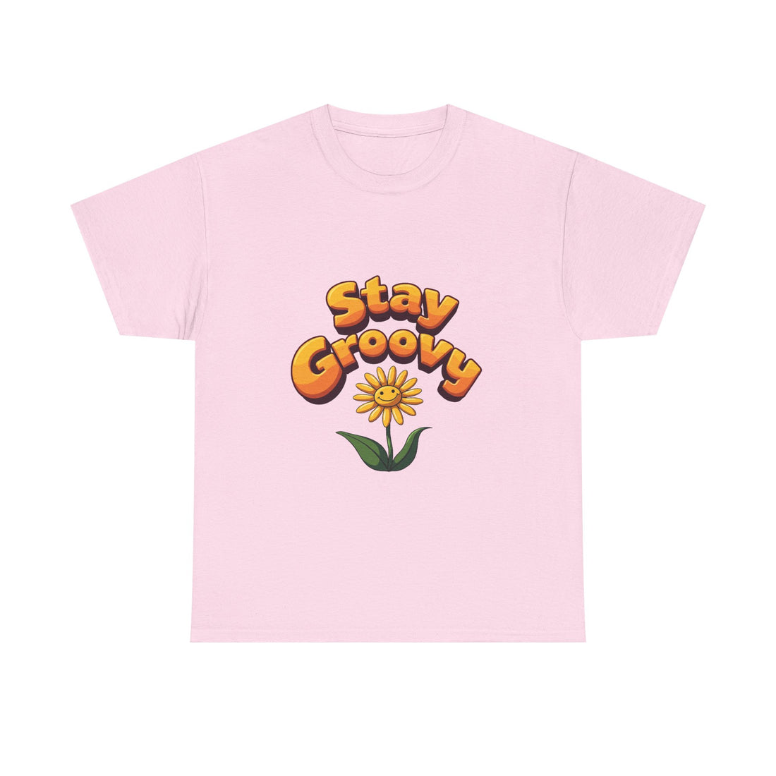 'Stay Groovy' Retro Flower Graphic T-Shirt