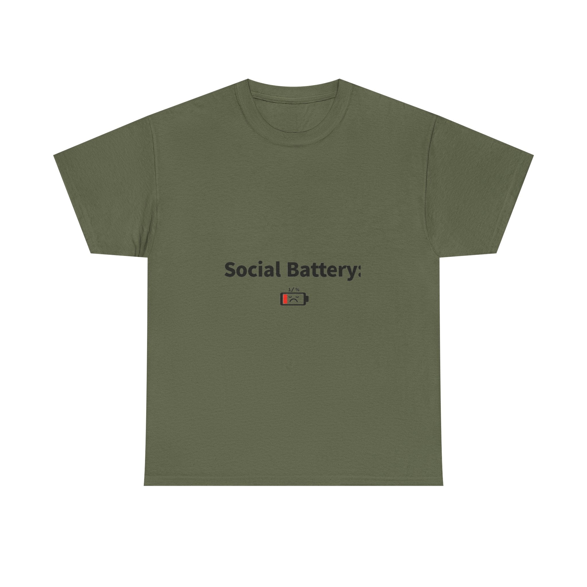 Social Battery Low  Funny Introvert T‑Shirt